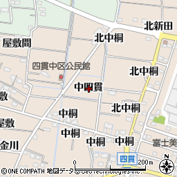愛知県稲沢市祖父江町四貫中四貫周辺の地図