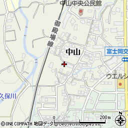 静岡県御殿場市中山677-12周辺の地図