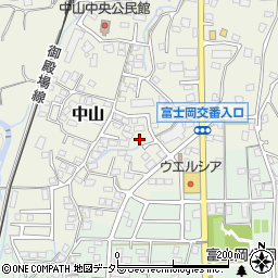 静岡県御殿場市中山1118周辺の地図