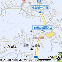 神奈川県横須賀市小矢部周辺の地図