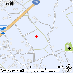 千葉県夷隅郡大多喜町石神周辺の地図