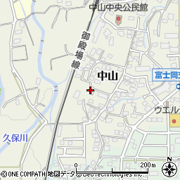 静岡県御殿場市中山677-9周辺の地図