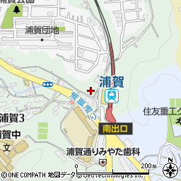 〒239-0822 神奈川県横須賀市浦賀の地図