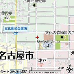 愛知県北名古屋市法成寺蔵化周辺の地図