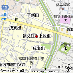 愛知県稲沢市祖父江町上牧（東）周辺の地図