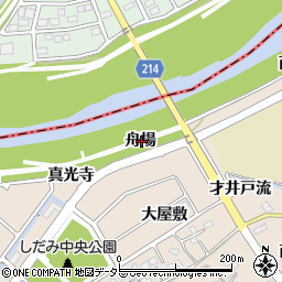 愛知県名古屋市守山区中志段味舟場周辺の地図