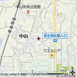 静岡県御殿場市中山1109周辺の地図