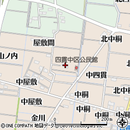 愛知県稲沢市祖父江町四貫（南道野）周辺の地図