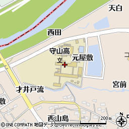 愛知県名古屋市守山区中志段味元屋敷周辺の地図