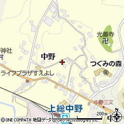 千葉県夷隅郡大多喜町中野300周辺の地図