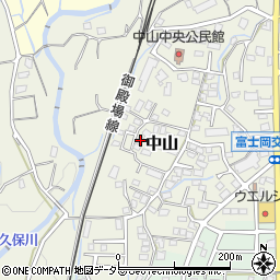 静岡県御殿場市中山612-11周辺の地図