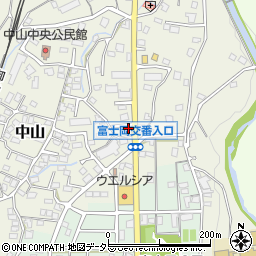 静岡県御殿場市中山712-10周辺の地図