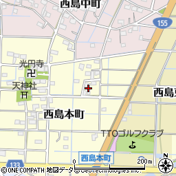 愛知県稲沢市西島本町周辺の地図