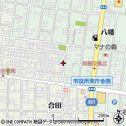 愛知県北名古屋市鹿田（狐塚）周辺の地図
