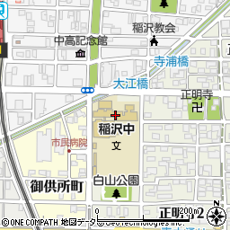 稲沢市立稲沢中学校周辺の地図