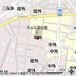 愛知県稲沢市祖父江町上牧堤外周辺の地図