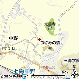 千葉県夷隅郡大多喜町中野250周辺の地図
