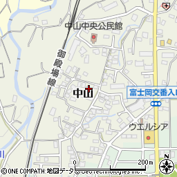 静岡県御殿場市中山673周辺の地図