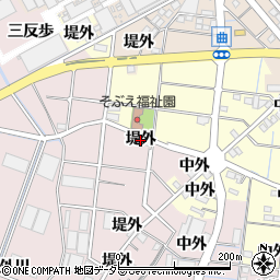 愛知県稲沢市祖父江町上牧（堤外）周辺の地図
