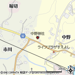 中野神社周辺の地図