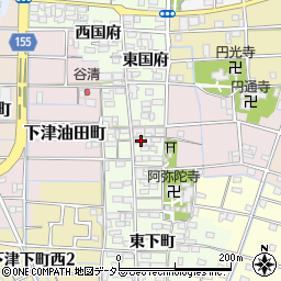 愛知県稲沢市下津町東国府60周辺の地図