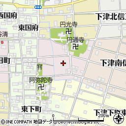 愛知県稲沢市下津寺前町周辺の地図