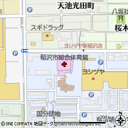 稲沢市総合体育館周辺の地図