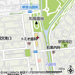 愛知県春日井市朝宮町周辺の地図