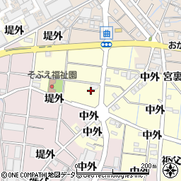 愛知県稲沢市祖父江町上牧西30周辺の地図