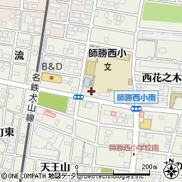 愛知県北名古屋市鹿田清水周辺の地図