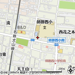 愛知県北名古屋市鹿田（清水）周辺の地図