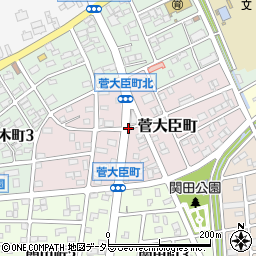 愛知県春日井市菅大臣町周辺の地図