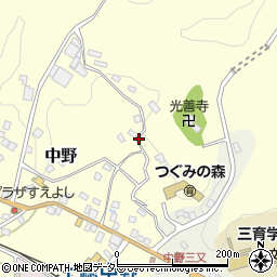 千葉県夷隅郡大多喜町中野周辺の地図
