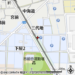 愛知県稲沢市下屋町南崎周辺の地図