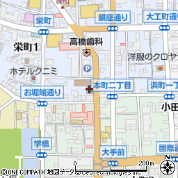 小田原郵便局　荷物集荷周辺の地図