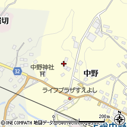 千葉県夷隅郡大多喜町中野448周辺の地図