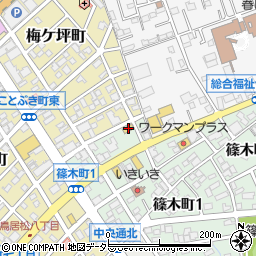 セブンイレブン春日井篠木町１丁目店周辺の地図