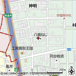 愛知県北名古屋市宇福寺中杁周辺の地図