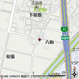 愛知県豊山町（西春日井郡）青山（六和）周辺の地図