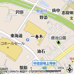 愛知県名古屋市守山区中志段味一本木周辺の地図