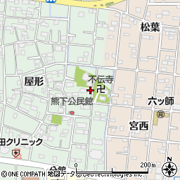 愛知県北名古屋市熊之庄江川周辺の地図