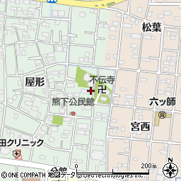 愛知県北名古屋市熊之庄（江川）周辺の地図