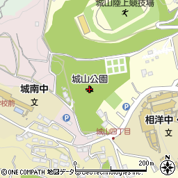 城山公園周辺の地図