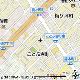 愛知県春日井市ことぶき町89周辺の地図