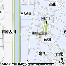 愛知県稲沢市片原一色町萩畑周辺の地図