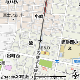 愛知県北名古屋市鹿田（北流）周辺の地図