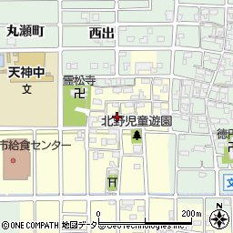 愛知県北名古屋市北野天神周辺の地図