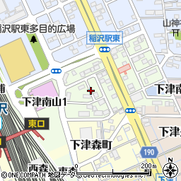 愛知県稲沢市下津南山周辺の地図