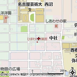 にしはるひまわり作業所周辺の地図