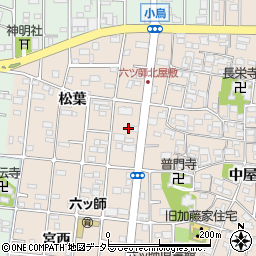 愛知県北名古屋市六ツ師松葉154周辺の地図